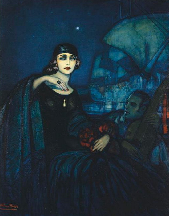 Pola Negri And Valentino by Federico Beltran-Masses